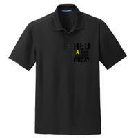 R.E.D. Remember Everyone Deployed Red Friday Dry Zone Grid Polo
