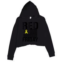 R.E.D. Remember Everyone Deployed Red Friday Crop Fleece Hoodie