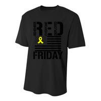 R.E.D. Remember Everyone Deployed Red Friday Youth Performance Sprint T-Shirt