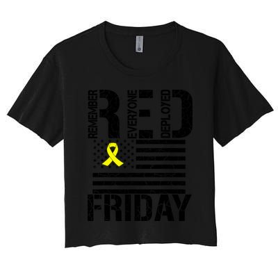 R.E.D. Remember Everyone Deployed Red Friday Crop Top