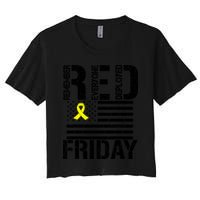 R.E.D. Remember Everyone Deployed Red Friday Crop Top