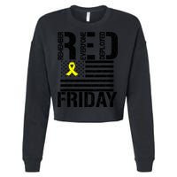 R.E.D. Remember Everyone Deployed Red Friday Cropped Pullover Crew