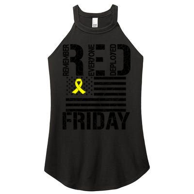 R.E.D. Remember Everyone Deployed Red Friday Women's Perfect Tri Rocker Tank