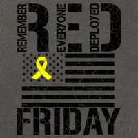 R.E.D. Remember Everyone Deployed Red Friday Cotton Canvas Backpack
