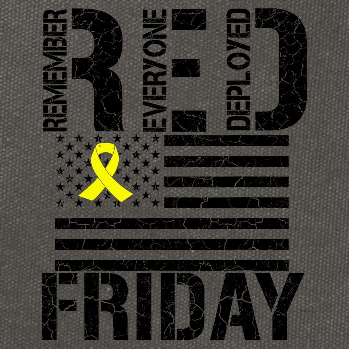 R.E.D. Remember Everyone Deployed Red Friday Cotton Canvas Backpack