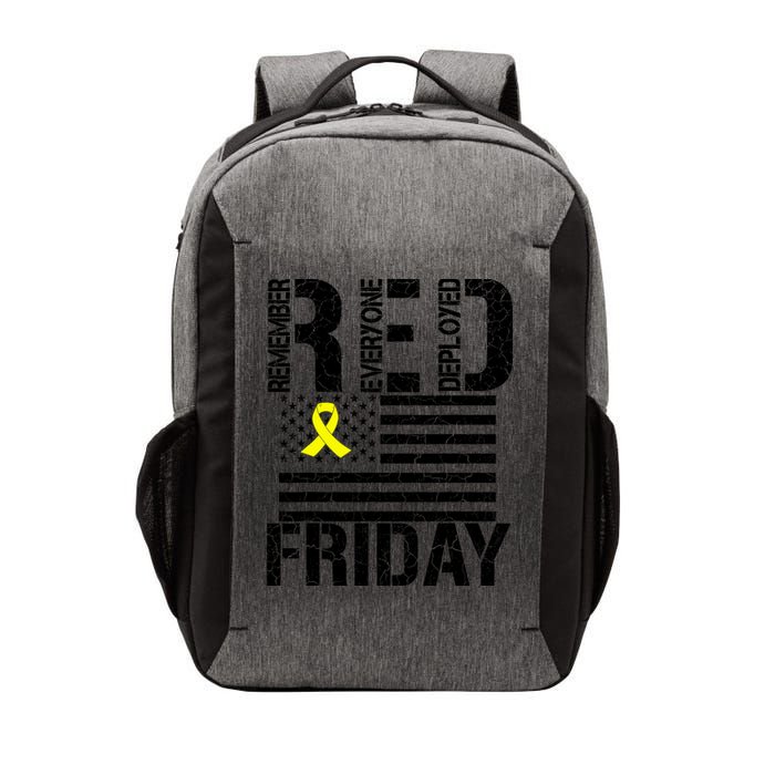 R.E.D. Remember Everyone Deployed Red Friday Vector Backpack