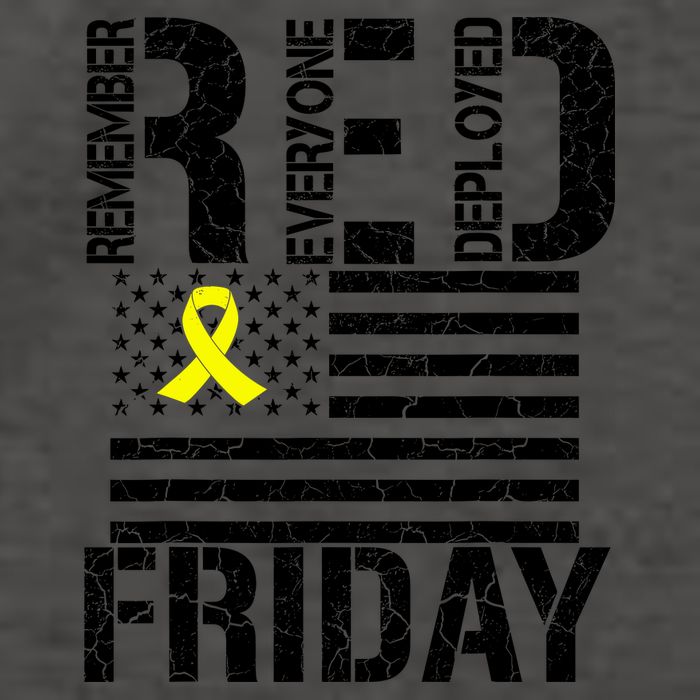 R.E.D. Remember Everyone Deployed Red Friday Vector Backpack