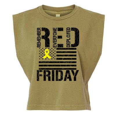 R.E.D. Remember Everyone Deployed Red Friday Garment-Dyed Women's Muscle Tee