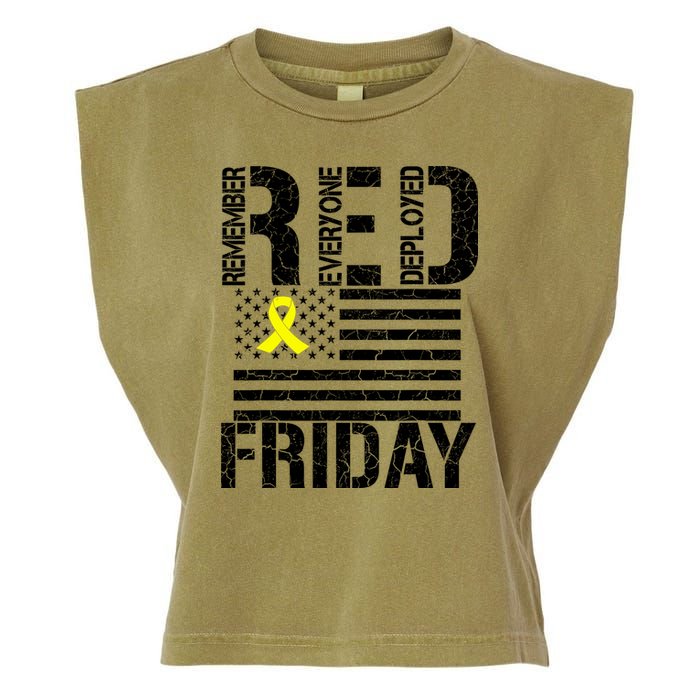 R.E.D. Remember Everyone Deployed Red Friday Garment-Dyed Women's Muscle Tee