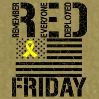 R.E.D. Remember Everyone Deployed Red Friday Garment-Dyed Women's Muscle Tee