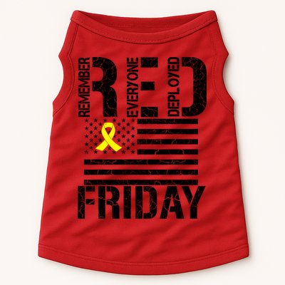 R.E.D. Remember Everyone Deployed Red Friday Doggie Tank