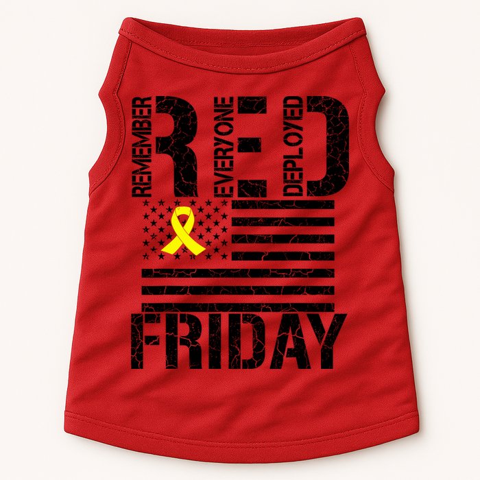 R.E.D. Remember Everyone Deployed Red Friday Doggie Tank