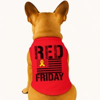 R.E.D. Remember Everyone Deployed Red Friday Doggie Tank