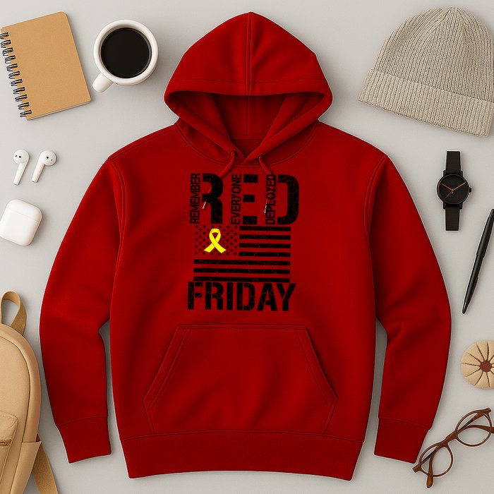 R.E.D. Remember Everyone Deployed Red Friday Hoodie