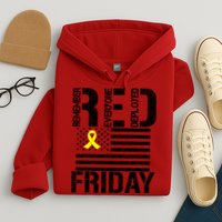R.E.D. Remember Everyone Deployed Red Friday Hoodie
