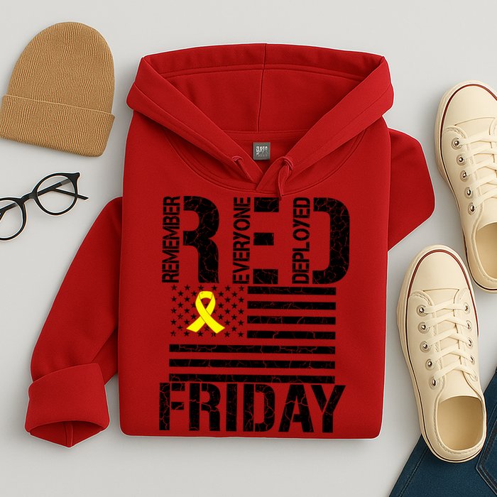R.E.D. Remember Everyone Deployed Red Friday Hoodie