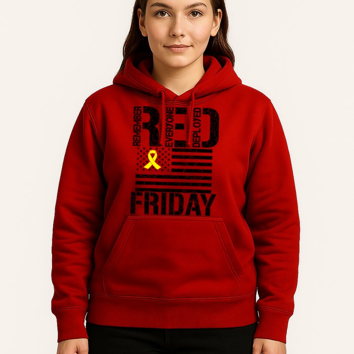 R.E.D. Remember Everyone Deployed Red Friday Hoodie