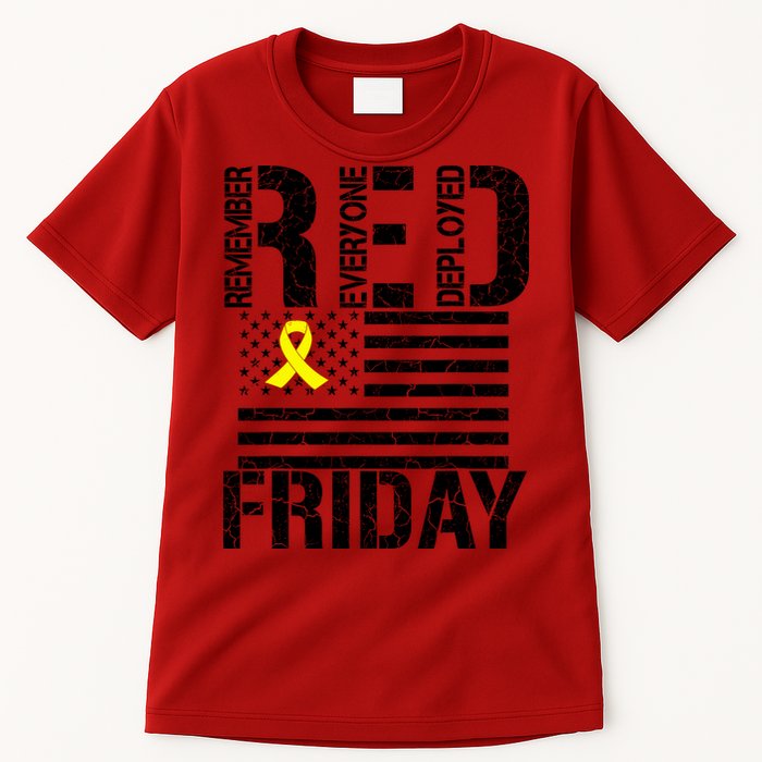 R.E.D. Remember Everyone Deployed Red Friday Tall T-Shirt