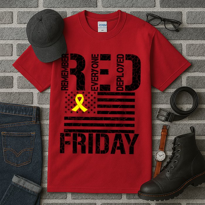 R.E.D. Remember Everyone Deployed Red Friday Tall T-Shirt