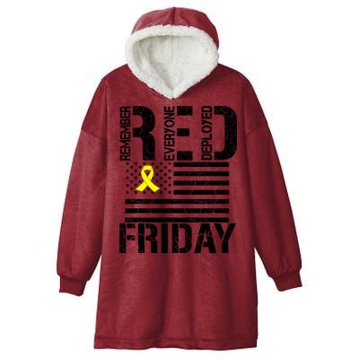 R.E.D. Remember Everyone Deployed Red Friday Hooded Wearable Blanket