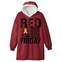 R.E.D. Remember Everyone Deployed Red Friday Hooded Wearable Blanket