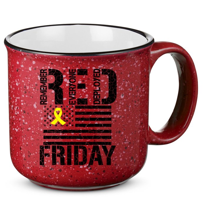R.E.D. Remember Everyone Deployed Red Friday 15oz Campfire Ceramic Mug