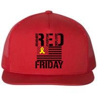 R.E.D. Remember Everyone Deployed Red Friday Flat Bill Trucker Hat