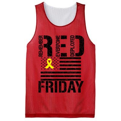 R.E.D. Remember Everyone Deployed Red Friday Mesh Reversible Basketball Jersey Tank