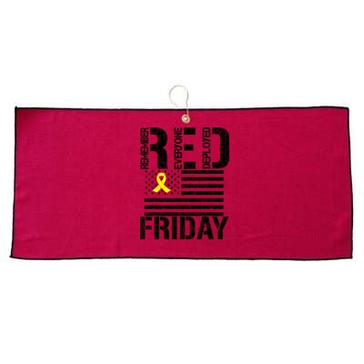 R.E.D. Remember Everyone Deployed Red Friday Large Microfiber Waffle Golf Towel