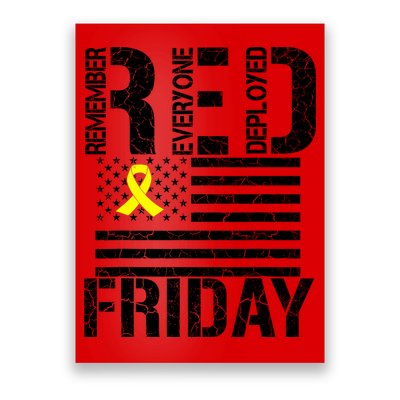 R.E.D. Remember Everyone Deployed Red Friday Poster