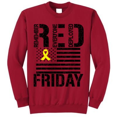 R.E.D. Remember Everyone Deployed Red Friday Tall Sweatshirt