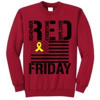R.E.D. Remember Everyone Deployed Red Friday Tall Sweatshirt