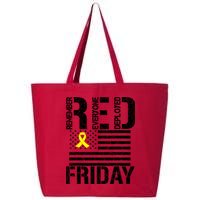 R.E.D. Remember Everyone Deployed Red Friday 25L Jumbo Tote