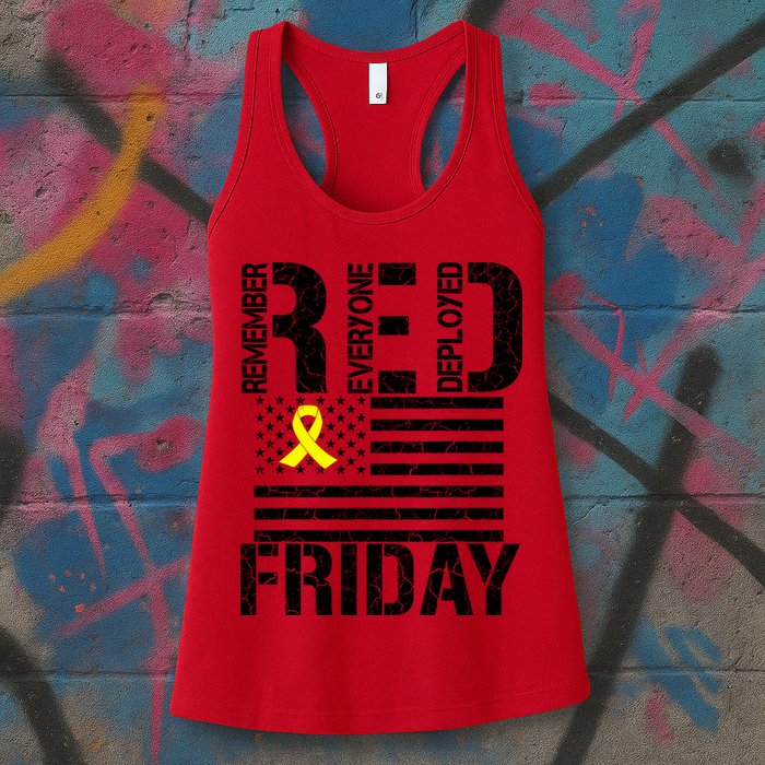 R.E.D. Remember Everyone Deployed Red Friday Womens Tank Top