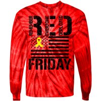 R.E.D. Remember Everyone Deployed Red Friday Tie-Dye Long Sleeve Shirt