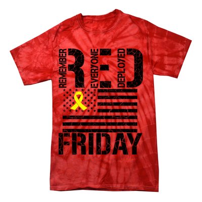 R.E.D. Remember Everyone Deployed Red Friday Tie-Dye T-Shirt