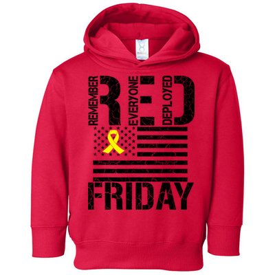R.E.D. Remember Everyone Deployed Red Friday Toddler Hoodie