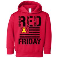 R.E.D. Remember Everyone Deployed Red Friday Toddler Hoodie