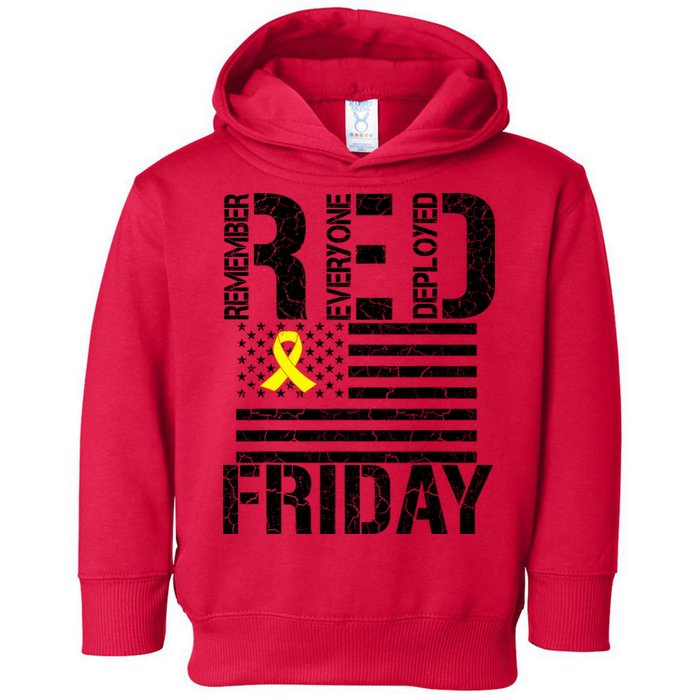 R.E.D. Remember Everyone Deployed Red Friday Toddler Hoodie