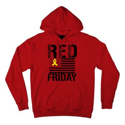 R.E.D. Remember Everyone Deployed Red Friday Tall Hoodie