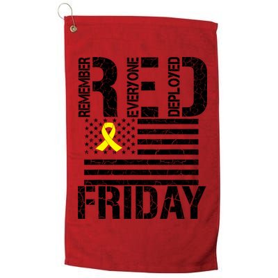 R.E.D. Remember Everyone Deployed Red Friday Golf Towel
