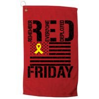 R.E.D. Remember Everyone Deployed Red Friday Golf Towel