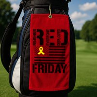 R.E.D. Remember Everyone Deployed Red Friday Golf Towel