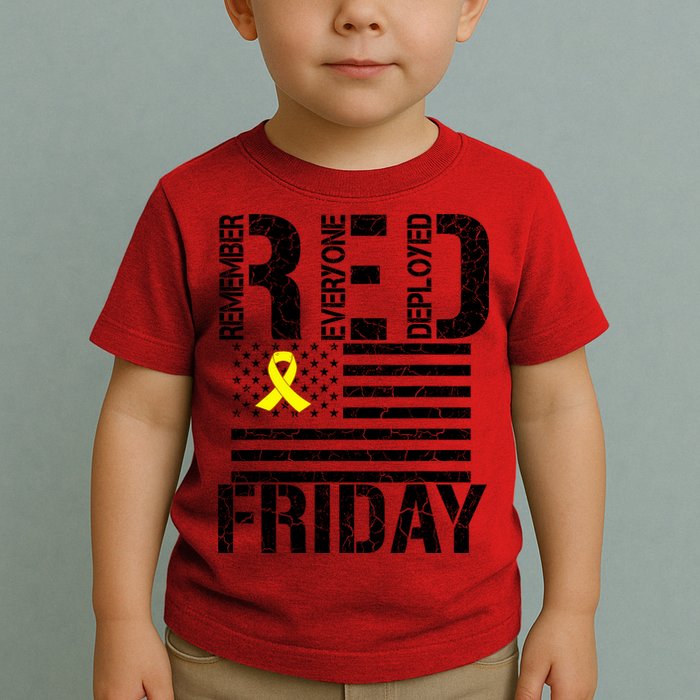 R.E.D. Remember Everyone Deployed Red Friday Toddler T-Shirt