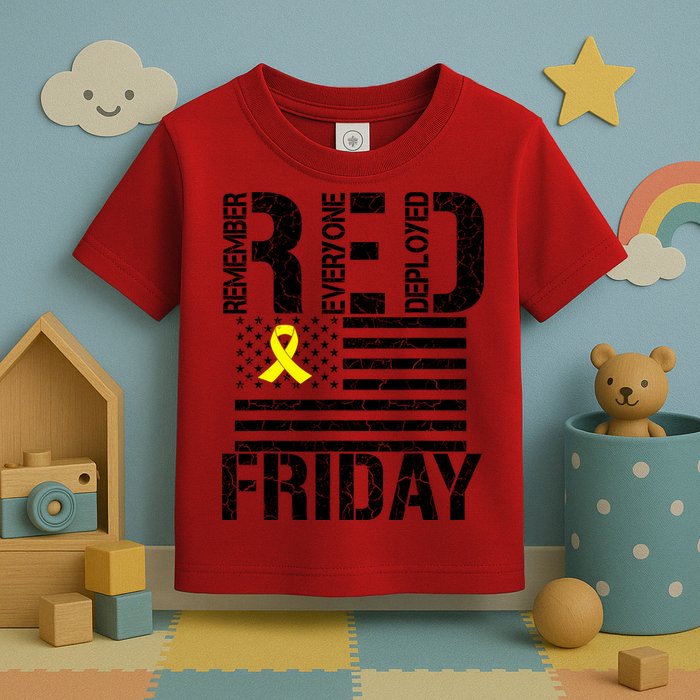 R.E.D. Remember Everyone Deployed Red Friday Toddler T-Shirt