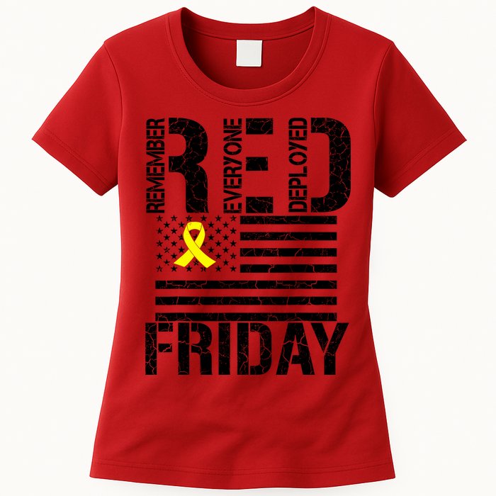 R.E.D. Remember Everyone Deployed Red Friday Womens T-Shirt