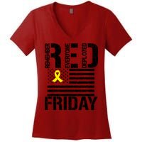 R.E.D. Remember Everyone Deployed Red Friday Women's V-Neck T-Shirt