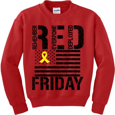R.E.D. Remember Everyone Deployed Red Friday Kids Sweatshirt