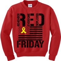 R.E.D. Remember Everyone Deployed Red Friday Kids Sweatshirt