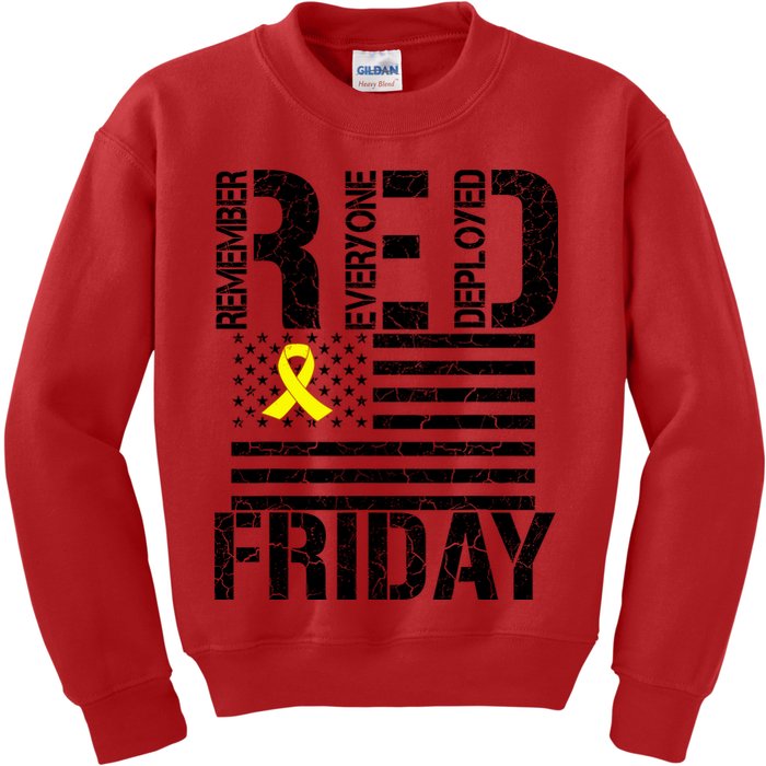 R.E.D. Remember Everyone Deployed Red Friday Kids Sweatshirt